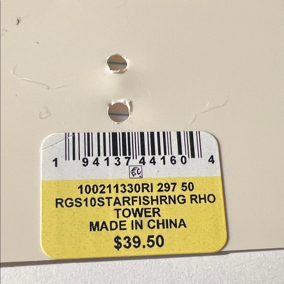 Starfish Rhodium Ring - Picture 2 of 4